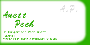 anett pech business card